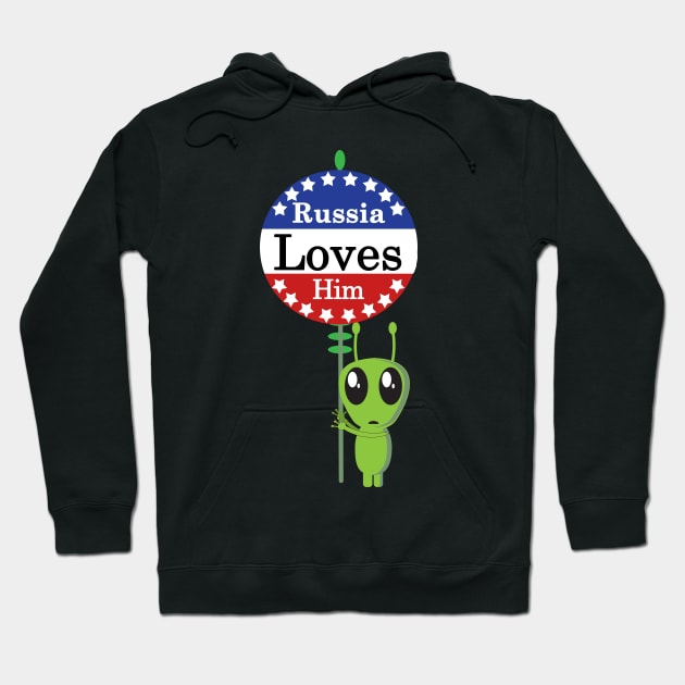 Russia loves him Hoodie by Yaman